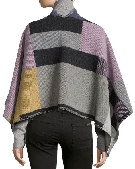 burberry colorblock mega check cape|Burberry Colorblock Mega Check Blanket Cape Jewelry.